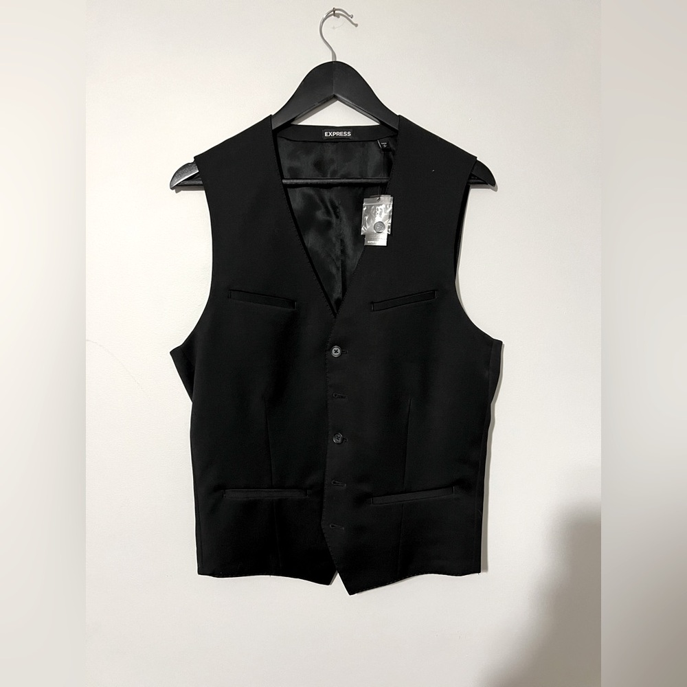Express Men's Sleek Black Vest